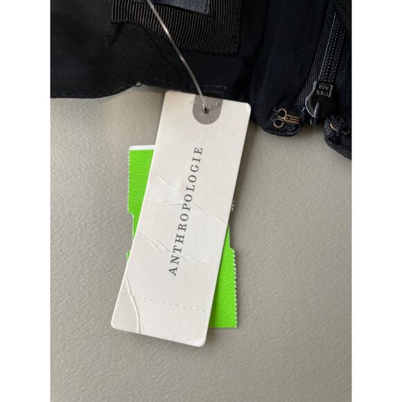 Anthropologie Maeve Jacquard Mini Dress Women 6 Black Elegant Party Cocktail NEW - Picture 12 of 14